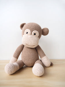 Monkey Organic Crochet Squeaky Toy